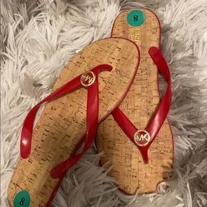 Michael Kors flip flop in red